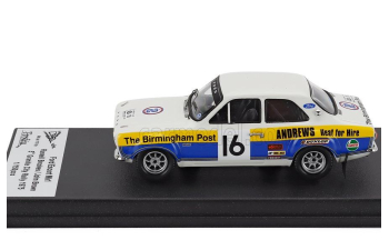 FORD Escort Mki №16 Rally City Granite (1975) Russell Brookes - John Brown, White Blue Yellow