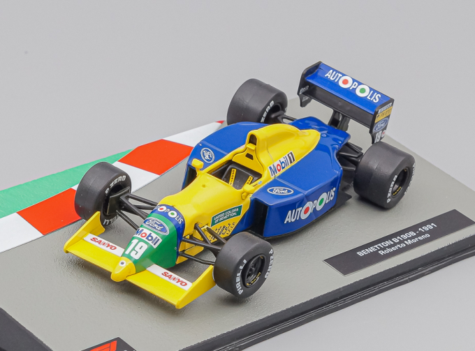 BENETTON F1 Ford B190b №19 Season (1991) Roberto Moreno, Yellow Blue