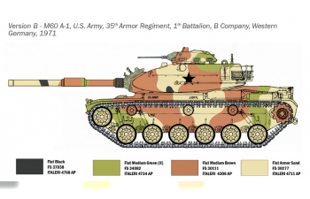 Сборная модель Американский основной танк M60A1