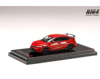 HONDA Civic Type R (FL5), Racing Black Package/Genuine Optional Parts with tailgate spoiler, flame red