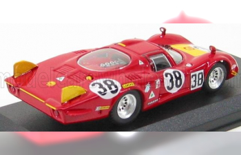 ALFA ROMEO 33.2 Coda Lunga N 38 24h Le Mans 1968 Facetti - Dini, Red Yellow