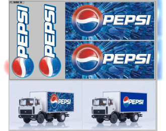 Декаль НЕФАЗ-93341 Pepsi вариант 1 (200х140)