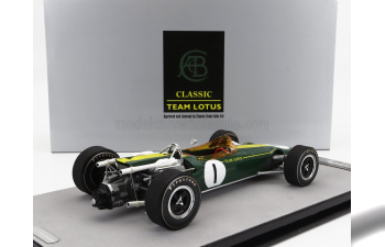 LOTUS F1 43 Team Lotus N1 Winner Usa Gp (1966) Jim Clark, British Racing Green Yellow