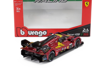 FERRARI 499p 3.0l Turbo V6 Team Ferrari Af Corse №51 3rd 24h Le Mans (2025) Alessandro Pier Guidi - James Calado - Antonio Giovinazzi, Red Yellow Black