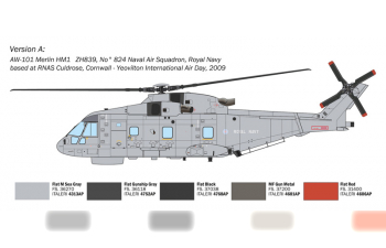 Сборная модель AGUSTA WESTLAND Aw101 Merlin Hm.1 Uk Royal Navy - Helicopter (2003)