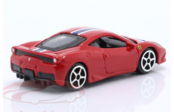 FERRARI 458 Italia Speciale (2009), red with blue-white stripes