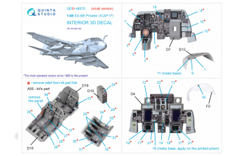 3D Декаль интерьера кабины EA-6B Prowler (ICAP II) (Kinetic) (Малая версия)