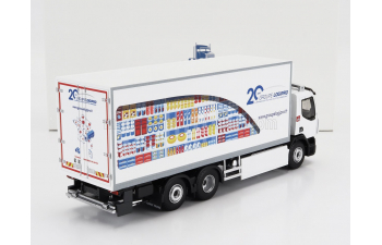 RENAULT D26 Truck Semi-frigo Electrique Groupe Logipro Transports 3-assi (2018), White