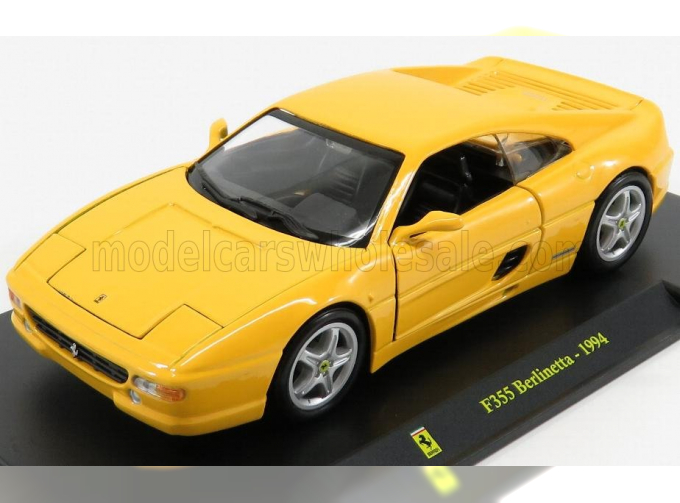 FERRARI F355 Berlinetta (1995) - Con Vetrina - With Showcase, Yellow