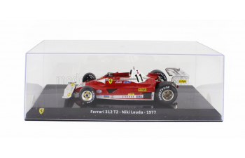 FERRARI F1 312 T2 №11 World Champion Season (1977) Niki Lauda - Con Vetrina - With Showcase, Red