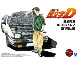 Сборная модель Toyota Trueno AE86 Takumi Fujiwara Comics Vol.1 Ver.
