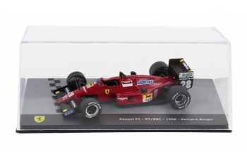FERRARI F1 87/88c №28 Season (1988) Gerard Berger - Con Vetrina - With Showcase, Red Black