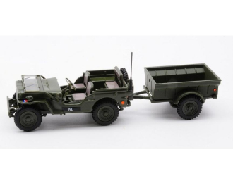 JEEP Willys NECAF Open 1/4 Ton Military Vehicle + прицеп