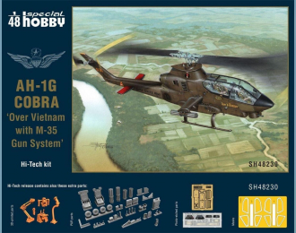 Сборная модель AH-1G Cobra ‘Over Vietnam with M-35 Gun System’ Hi-Tech Kit