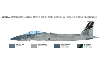 Сборная модель McDONNEL DOUGLAS F-15c Eagle Military Airplane 1986