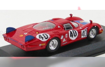 ALFA ROMEO 33.2 Lunga Le Mans (1968) N40 Casoni Biscaldi, Red Bue