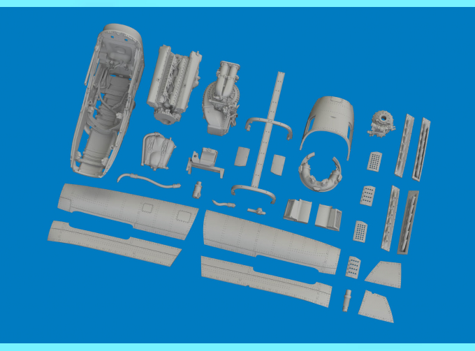 Сборная модель двигатель P-51D