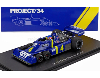 TYRRELL F1 P34 Elf 6-wheels №4 2nd Sweden Gp (1976) Patrick Depailler, Blue Yellow