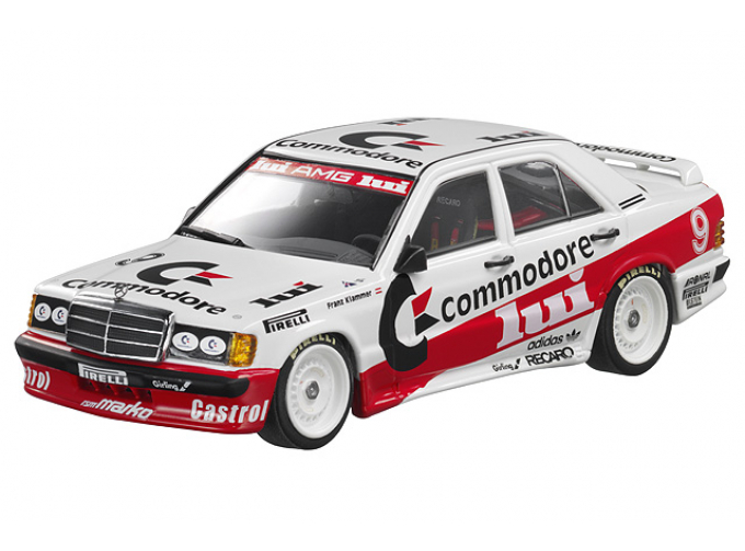 MERCEDES-BENZ 190E 2.3-16 "Commodore Lui" #9 Franz Klammer DTM (1986), white / red