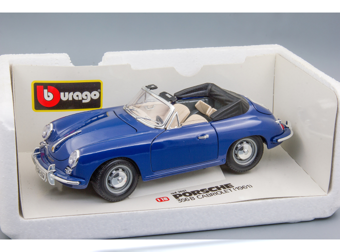 PORSCHE 356B Cabriolet (1961), blue