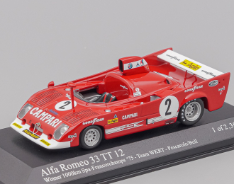 ALFA ROMEO 33 TT 12 Pescarolo / Bell Team WKRT Winner Spa 1000km (1975), red