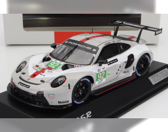 PORSCHE 911 991-2 Rsr-19 4.2l Team Porsche Gt N92 24h Le Mans (2022) M.Christensen - K.Estre - L.Vanthoor, White Grey Red