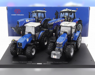 MASSEY FERGUSON Set 2x Mf8260 Tractor (2012) + Mf7726s Tractor (2018), Blue Grey