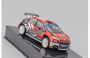 CITROEN C3 Rally2 Team Aec Dg Sport №21 Rally Montecarlo (2024) Nikolay Gryazin - Konstantin Aleksandrov, red / black / white