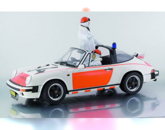 PORSCHE 911 Carrera 3.2 Targa - NL Polizei + 2 фигурки полицейских, white