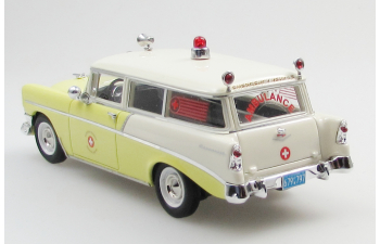 CHEVROLET 210 Handyman ambulance (1956), yellow/white