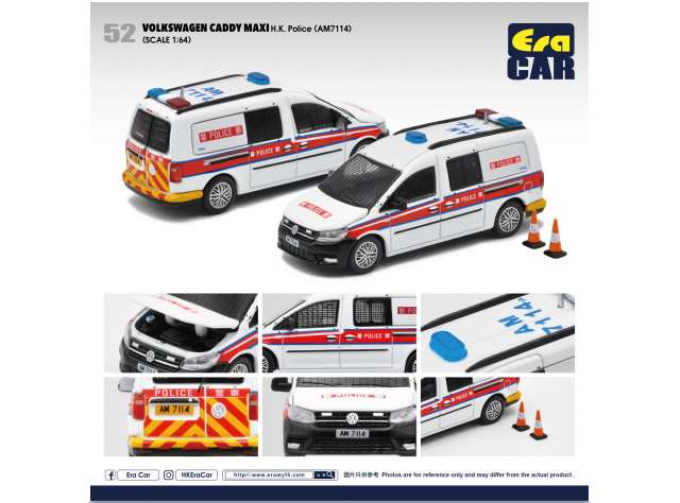 VOLKSWAGEN Caddy Maxi H.K. Police AM7114, white/red