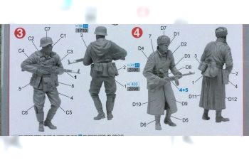 Сборная модель Солдаты 11.Frw.Pz.Gren.Div "Nordland" Vistula-Order 1945