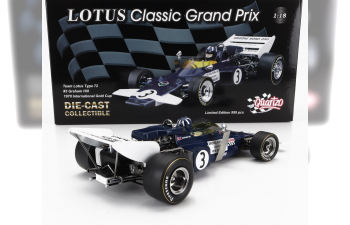 LOTUS F1 72 №3 International Gold Cup (1970) Graham Hill, White Blue