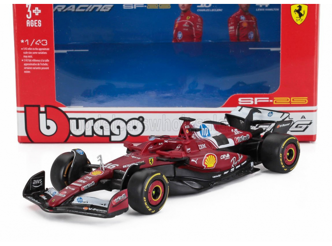 FERRARI F1 Sf-25 Team Scuderia Ferrari Hp №16 Season (2025) Charles Leclerc, Red