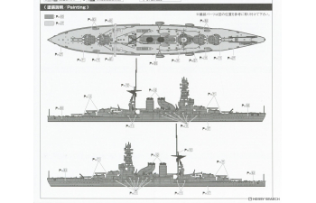 Сборная модель японский линкор NAGATO 1927