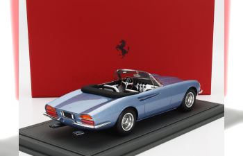 FERRARI 365 California S/n08347 Spider Cabriolet Geneve Motorshow (1966)- Con Vetrina - With Showcase, Light Blue Met