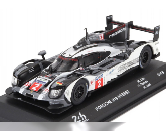 PORSCHE 919 Hybrid 2.0l Turbo Team Porsche №2 Winner 24h Le Mans (2016) Romain Dumas - Neel Jani - Marc Lieb, Black White