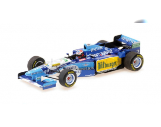 BENETTON F1 B195 Team Mild Seven Renault №2 Winner British Gp (1995) Johnny Herbert, Blue Yellow