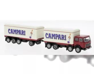 FIAT 691 Millepiedi Campari (1970), red/beige