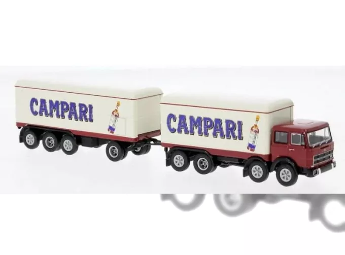 FIAT 691 Millepiedi Campari (1970), red/beige