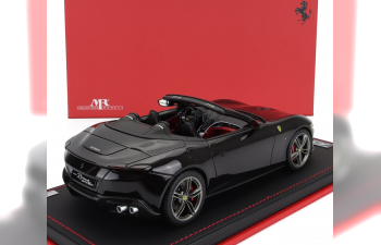 FERRARI Roma Spider Open (2020) - Con Vetrina - With Showcase, Nero Purosangue - Black