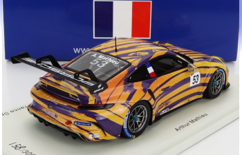 PORSCHE 911 991 GT3 Cup N53 Porsche Carrera Cup France Spa (2021) Arthur Mathieu, Orange Purple