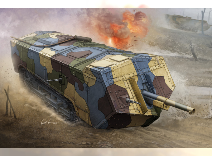 Сборная модель French Saint-Chamond Heavy Tank - Medium