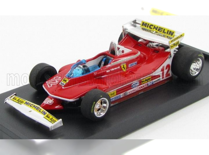 FERRARI F1 312t4 N 12 Prove Ala Posteriore Ovest Usa Gp (1979) Gilles Villeneuve, red