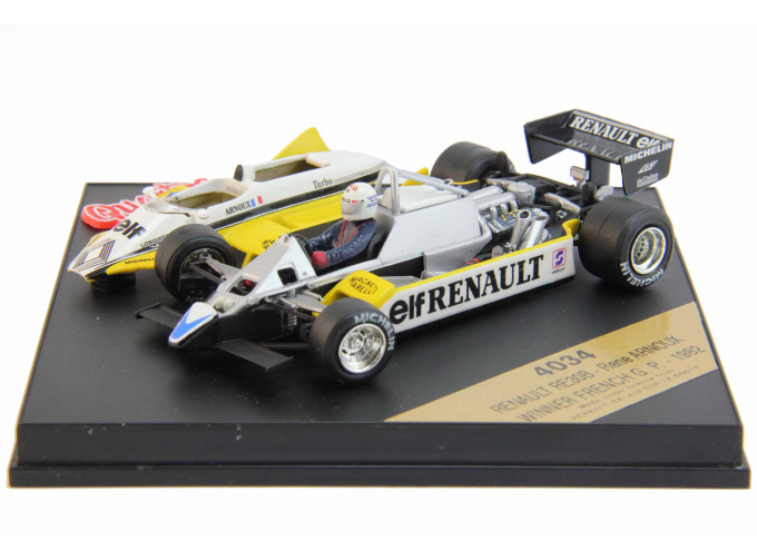 RENAULT RE30B Rene Arnoux Winner French G. P. (1982), yellow / white