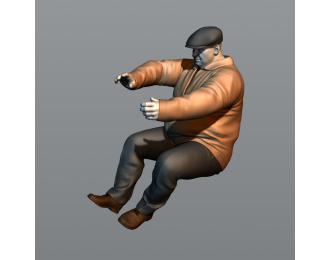 Фигура Таксист 3 (масштаб 1:24), окрашенная