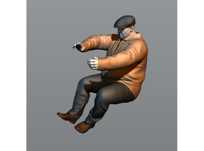 Фигура Таксист 3 (масштаб 1:24), окрашенная