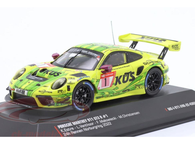 PORSCHE 911 GT3 R #1 "Grello" Manthey-Racing 24h Nuerburgring K.Estre, L. Vanthoor, F. Makowiecki, M.Christensen (2022)