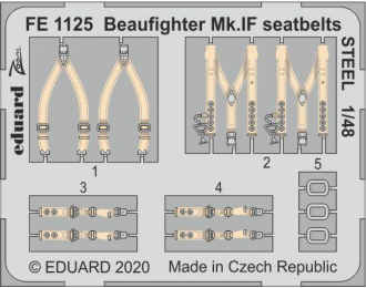 Фототравление для Beaufighter Mk. IF, ремни, сталь