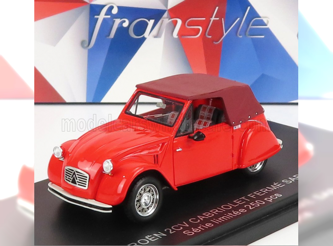 CITROEN 2cv Cabriolet Closed (1954), 2 Tone Red